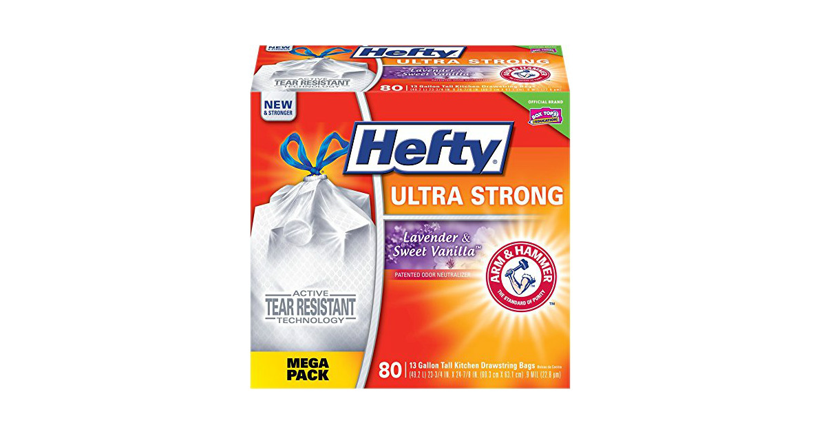 Hefty Ultra Strong Trash bags deal at Amazon
