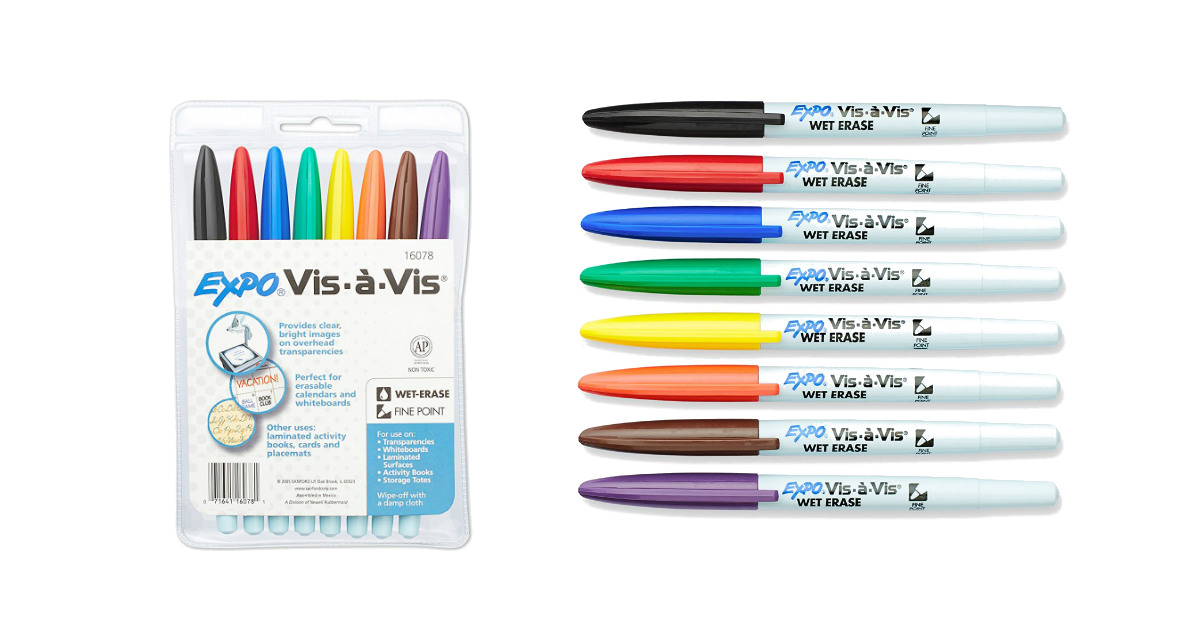 Expo Vis-a-vis Wet Erase Markers deal at Amazon
