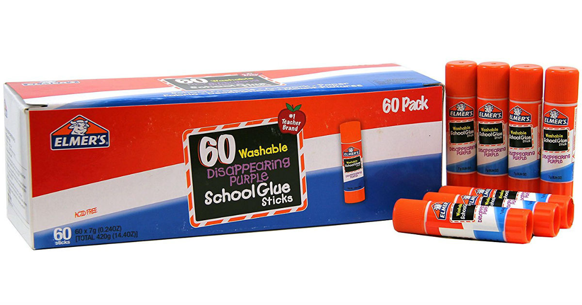 Elmer's Purple School Glue 60 Pk ONLY $15.49 Amazon Prime Day