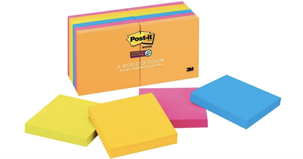 Post-it Super Sticky Notes 12 Pads ONLY $12.60 Amazon Prime Day