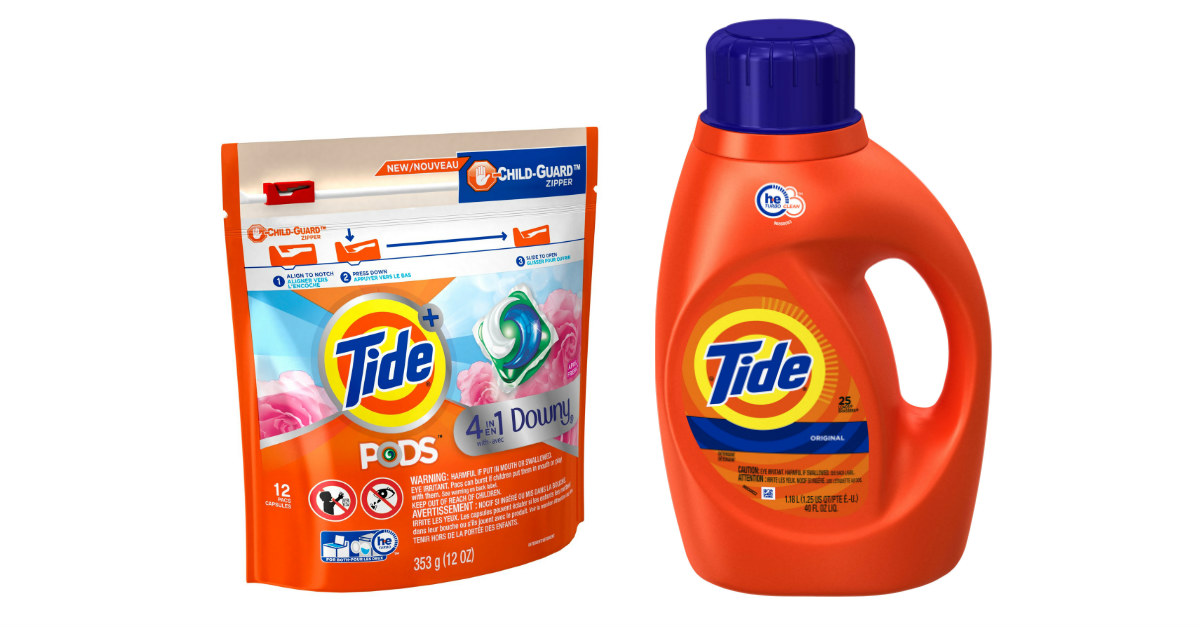 Tide Pods and Liquid Laundry Detergent