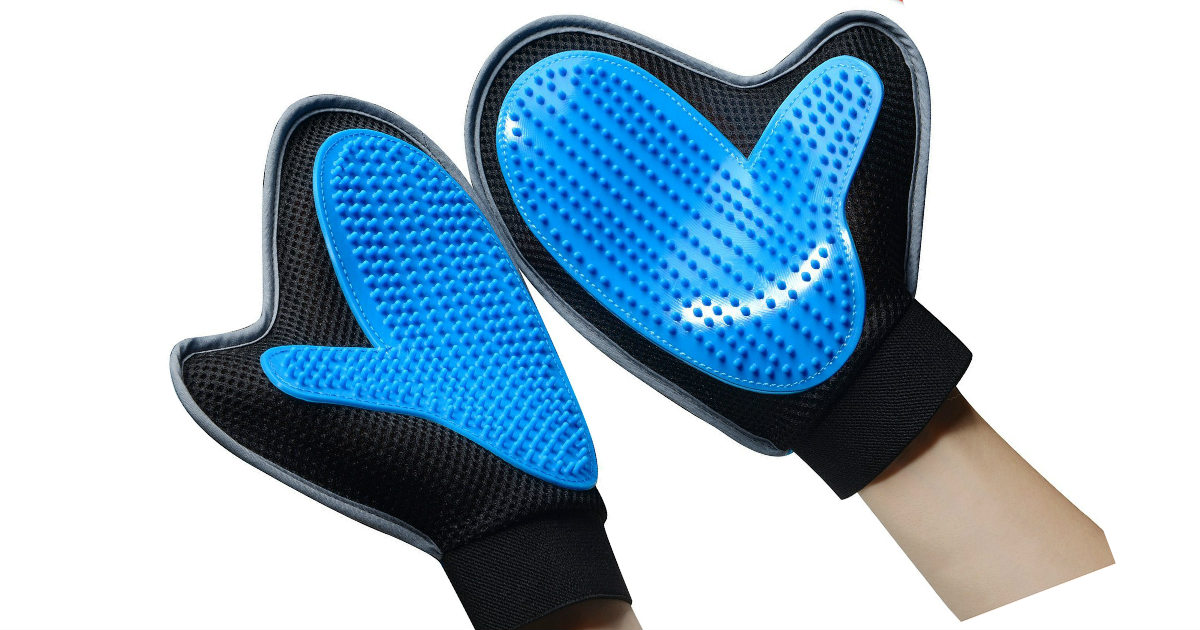 Pet Grooming Gloves at Amazon