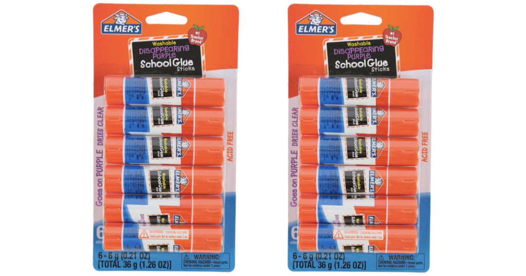 Elmer’s School Glue Sticks 6-pk at Walgreens