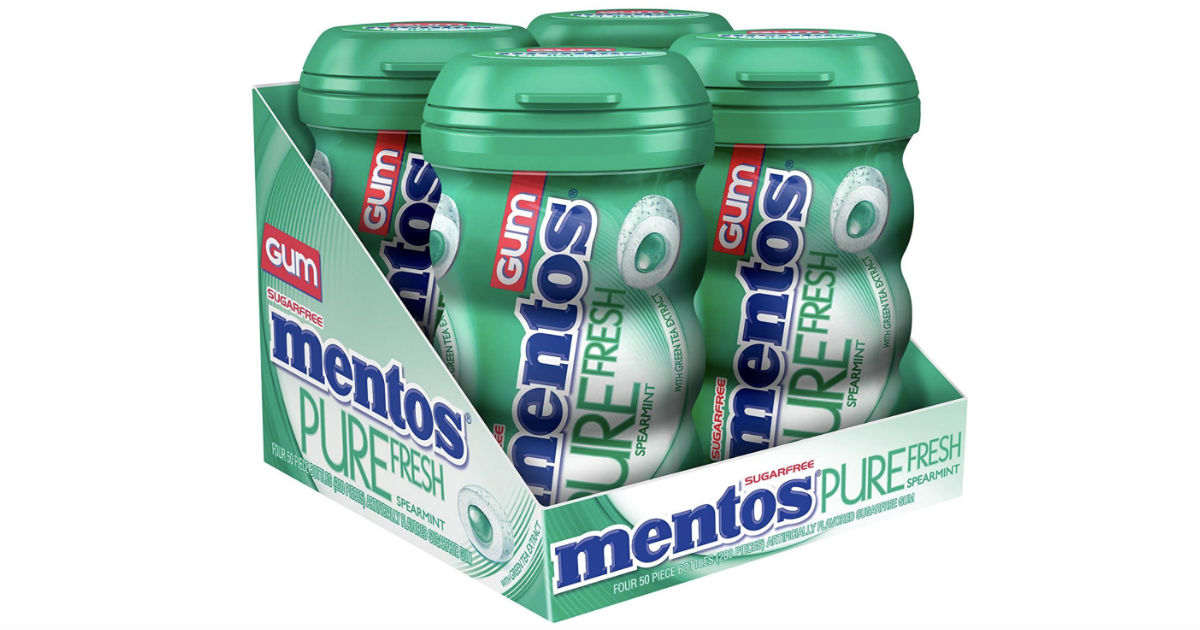 4-Pk of Mentos Gum Bottles (Sugar Free) ONLY $6.62 at Amazon