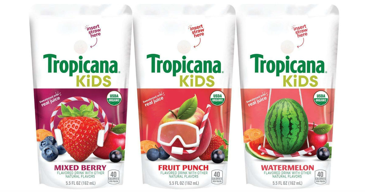 Tropicana Kids Organic Juice Drink Pouches 32-Count Only $7.47 at Amazon
