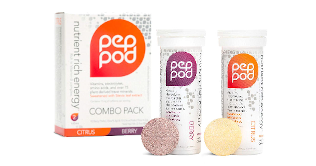 free sample of peppod energy drink tablet