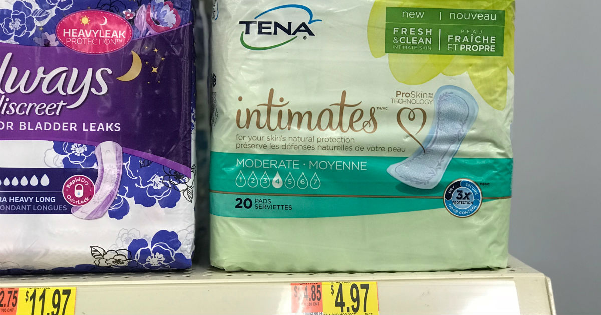 TENA Intimates Pads 20-count ONLY $1.97 at Walmart
