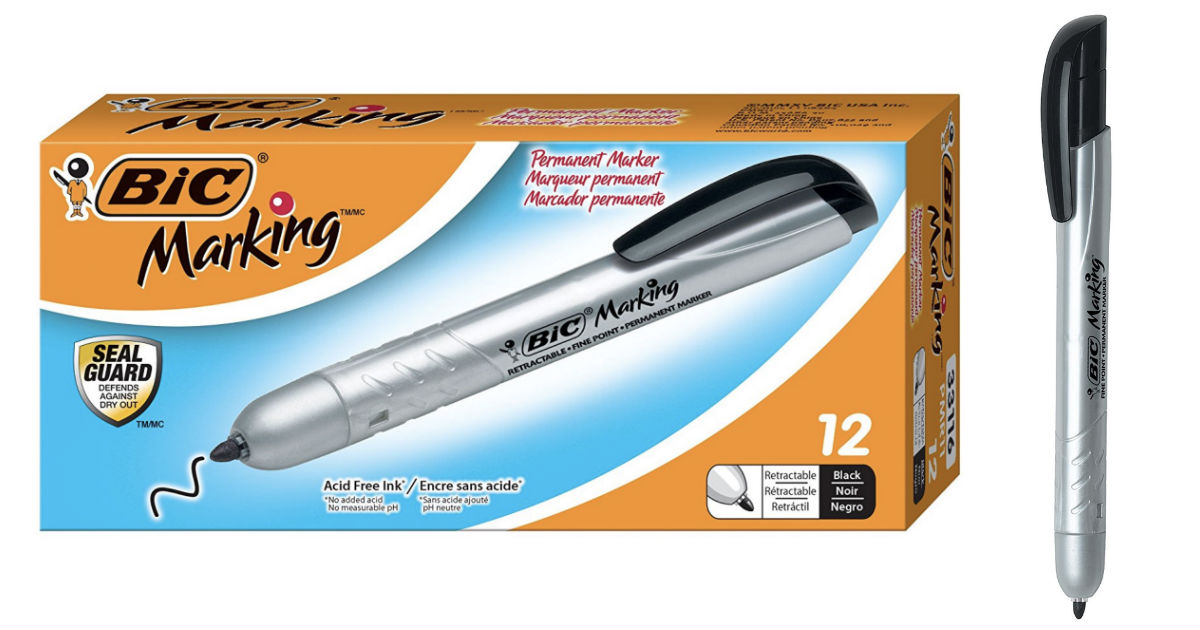 BIC Fine Point Permanent Markers 12-Pack ONLY $3.98 (reg $12)