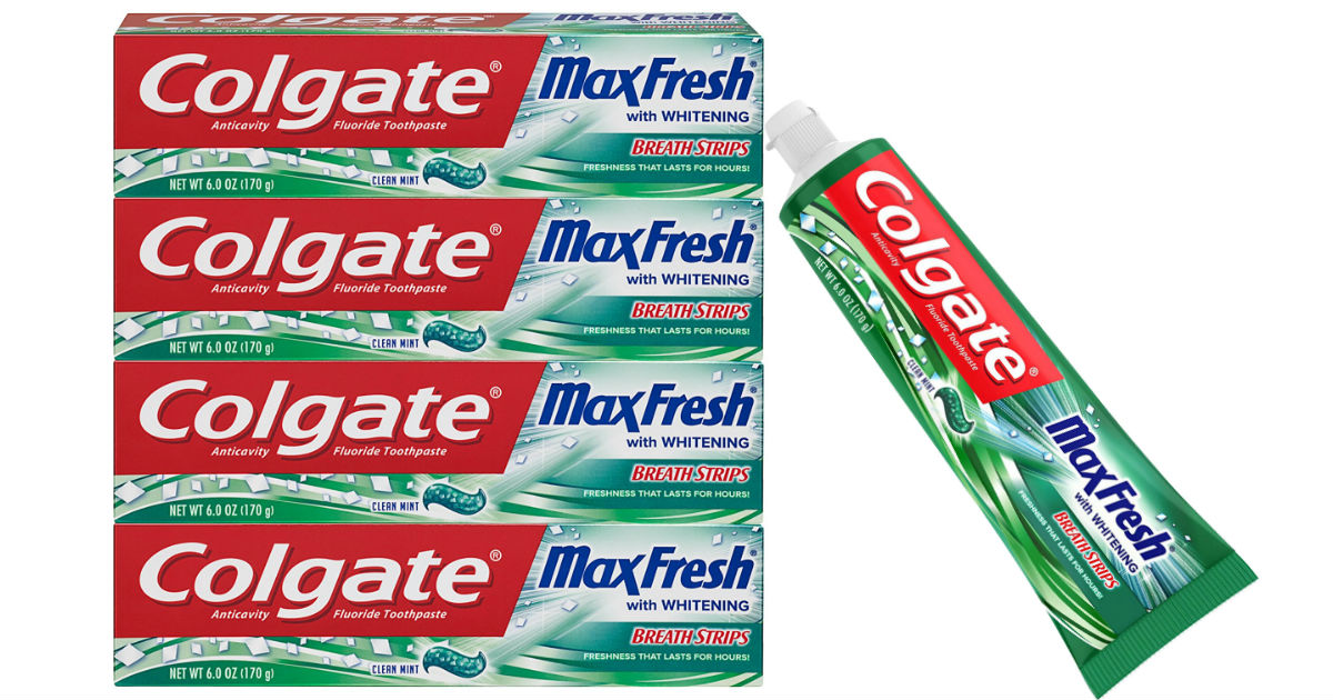 Colgate Max Fresh Toothpaste 4-count ONLY $5.98 at Amazon