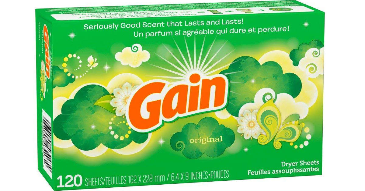 Gain Original Dryer Sheets 120ct ONLY $3.33 (Reg. $4.56)