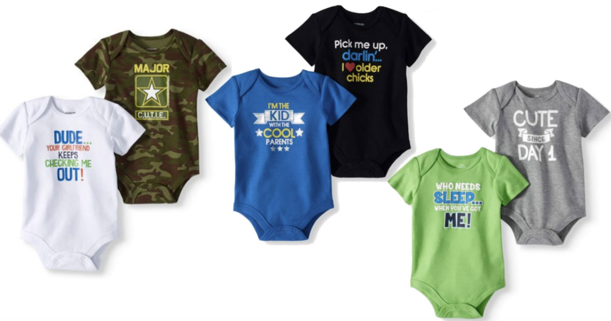 Baby Boy Bodysuits 2-pk ONLY $2.50 at Walmart