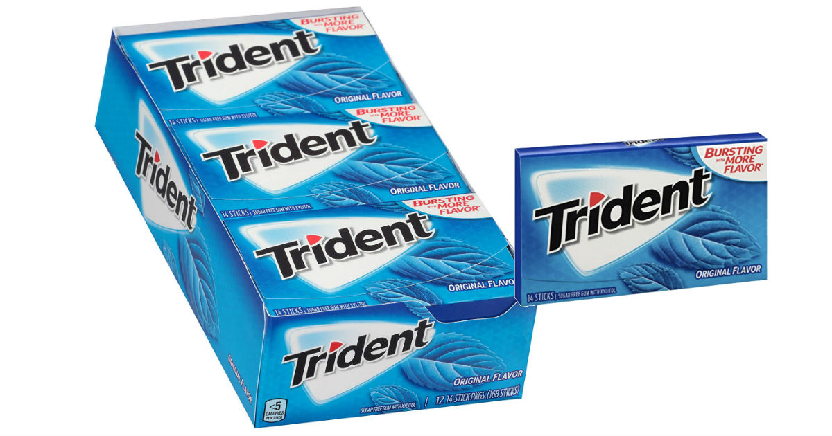 Trident Sugar Free Gum 12-Pk ONLY $5.68 at Amazon