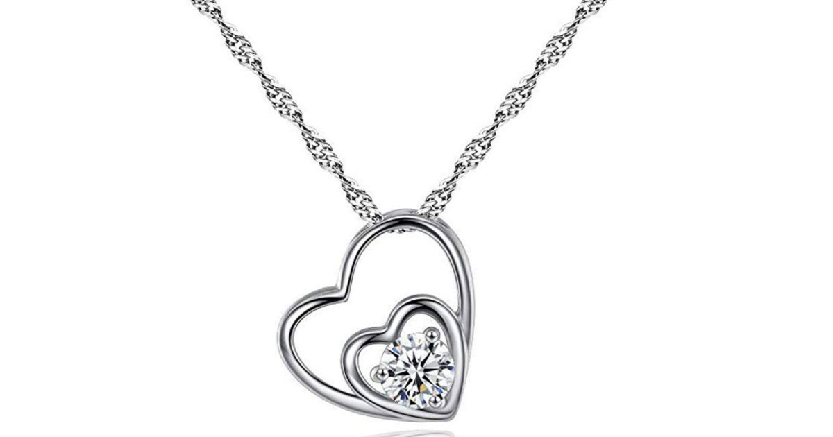 Necklace Charm Heart Shaped Pendant Chain ONLY 3.99 Shipped Daily Deals & Coupons