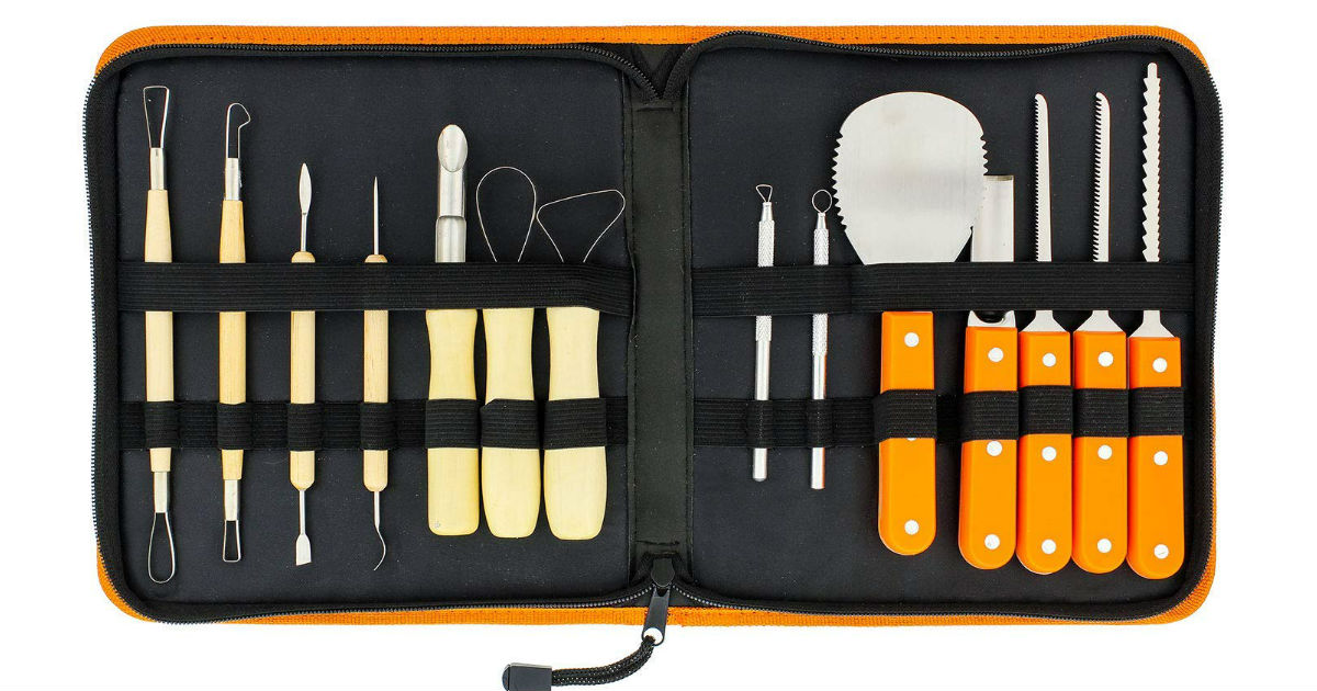 Save 52% Halloween Haunters Pumpkin Carving Set on Amazon