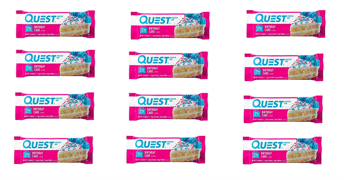 Save 43% on Quest Bars on Amazon - 12 PK ONLY $17.20 (Reg. $30)