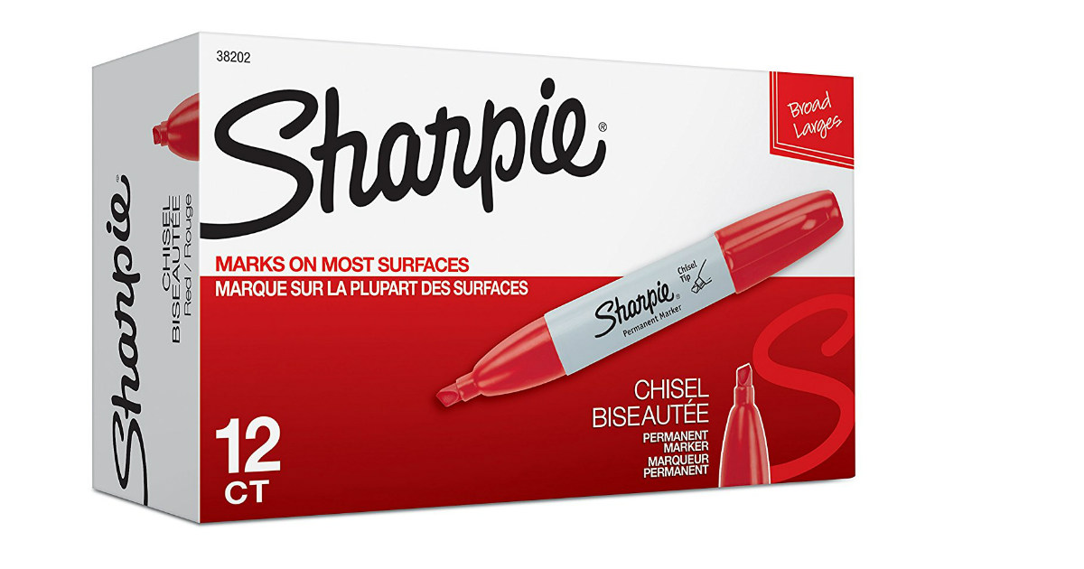 Save 54% on Sharpie Red Permanent Markers on Amazon