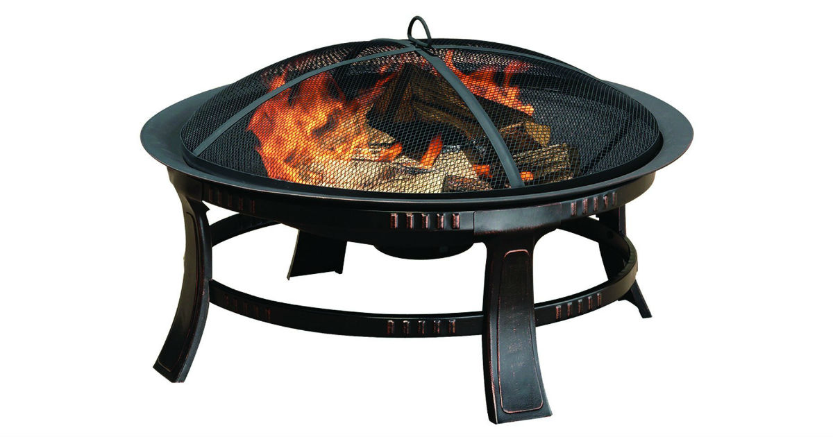Save 58% on Pleasant Hearth Brant Fire Pit on Amazon