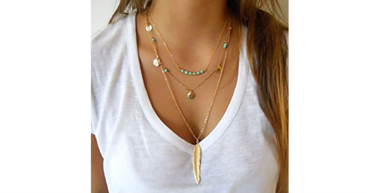 Multilayer Pendant Chain Necklace ONLY $3.19 Shipped on Amazon