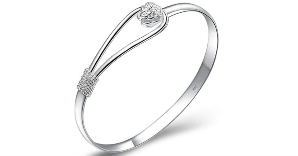 Romantic Silver Knot Bangle Bracelet ONLY $2.18 Shipped