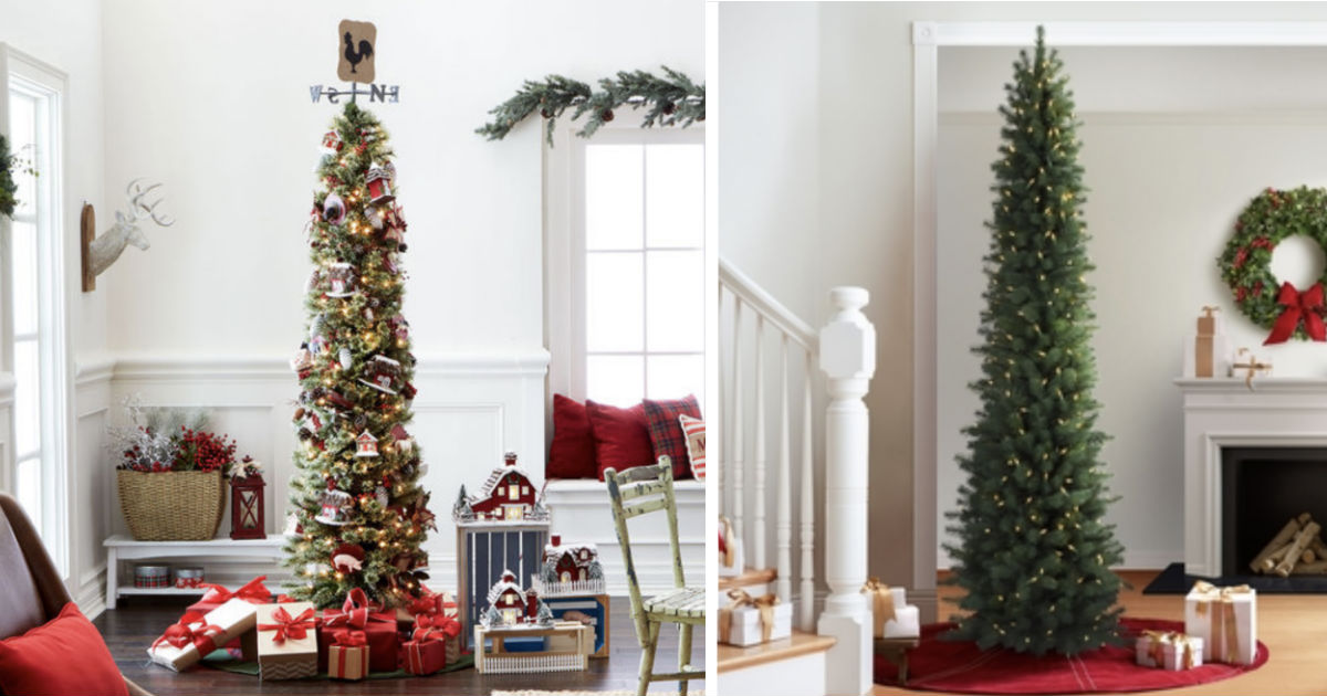 7 Ft Pre-Lit Pencil Christmas Tree ONLY $39.99 (Regularly $100)