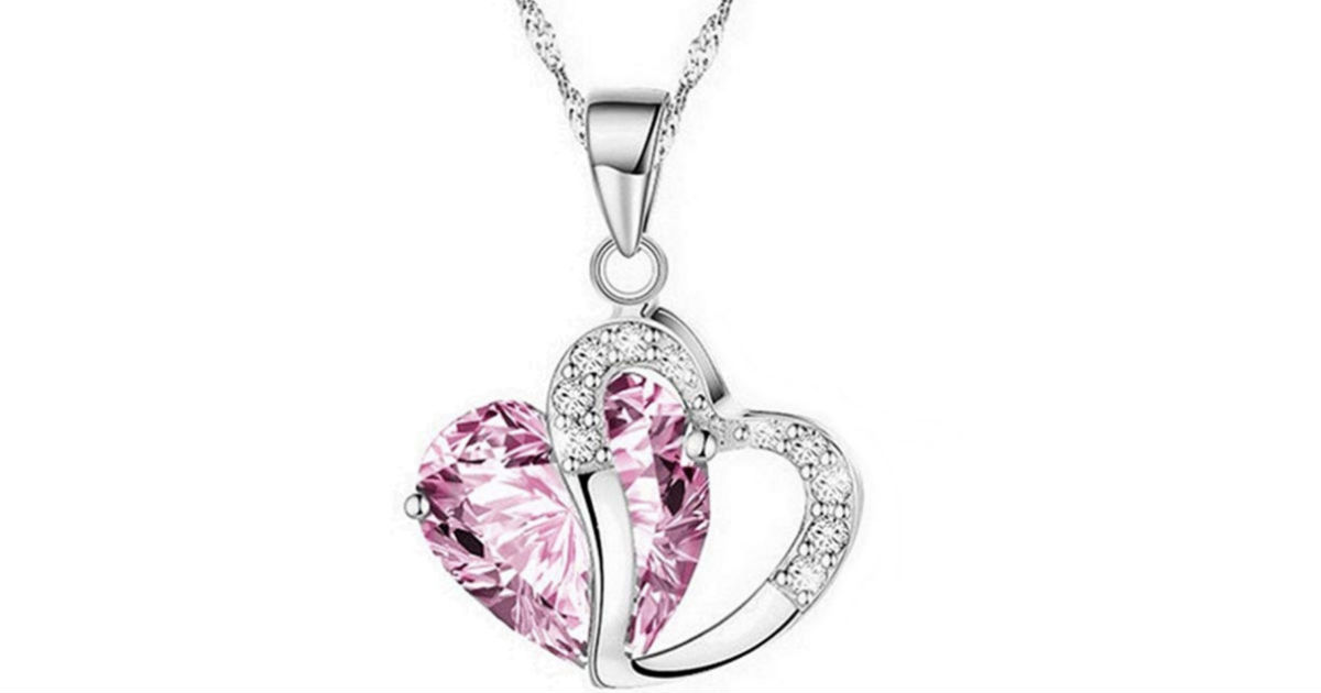 Crystal Rhinestone Silver Chain Pendant Necklace ONLY $4 Shipped