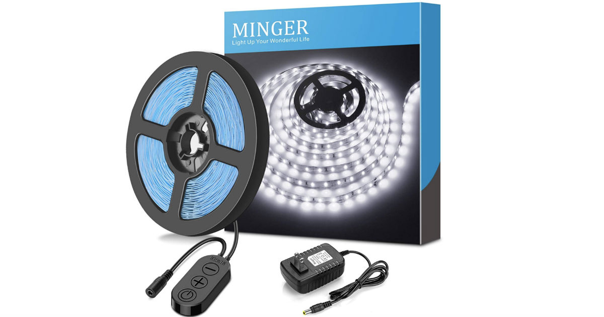 MINGER Dimmable LED Light Strip Kit ONLY $8.49 at Amazon