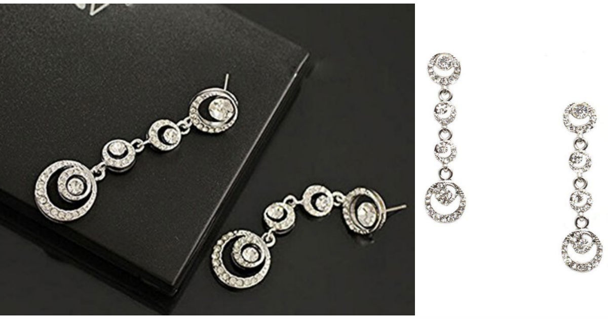 Long Tassel Crystal Circles Earrings ONLY $2 Shipped