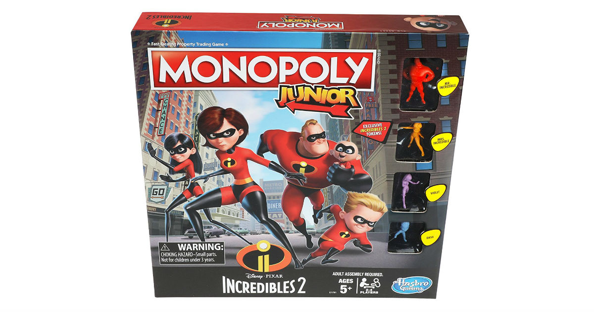 Monopoly Junior Incredibles 2 Edition ONLY $9.79 (Reg. $17)