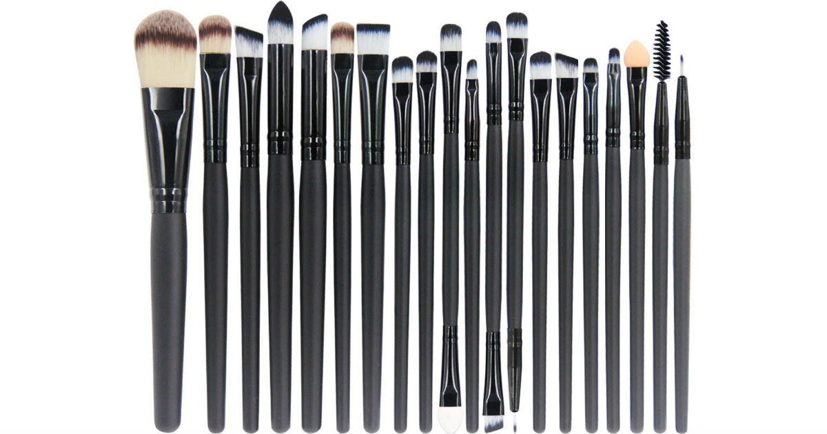 20-Piece Makeup Brush Set ONLY $6.99 on Amazon