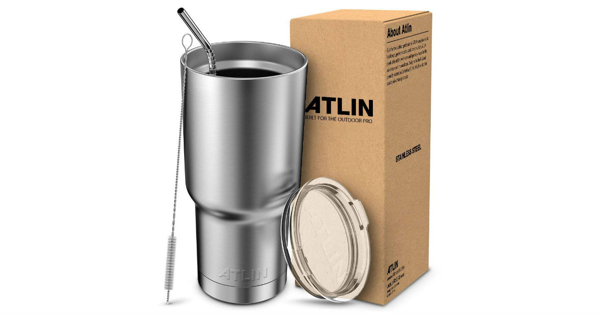 Atlin Double Wall Stainless Steel Tumbler ONLY $12.83 (Reg. $25)