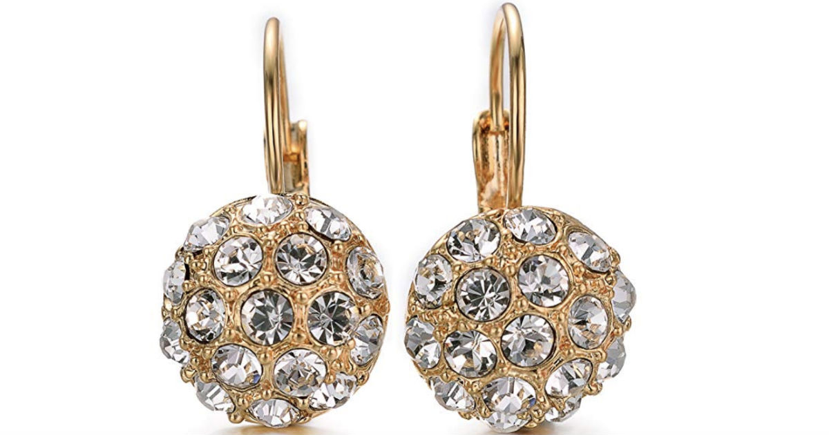 Austrian Crystal Leverback Earrings ONLY $4.34 Shipped