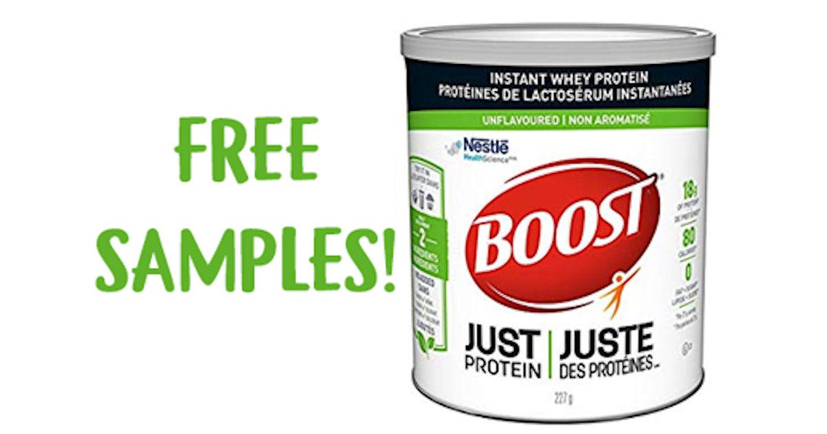 Free Sample of BOOST Just Protein Powder Free Product Samples