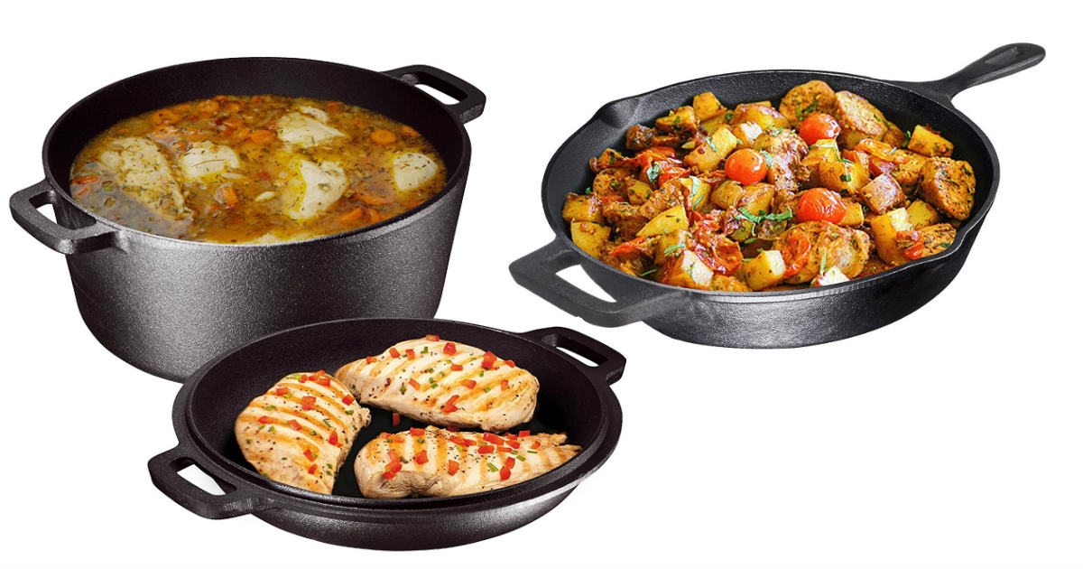 Today Only: Save on Pre-Seasoned Cast Iron Cookware on Amazon