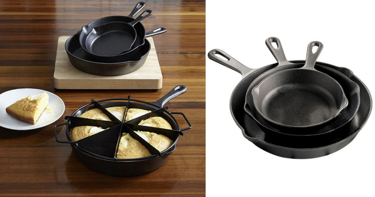 Cooks Cast Iron Skillets Set ONLY $6.99 (reg $60) at JCPenney