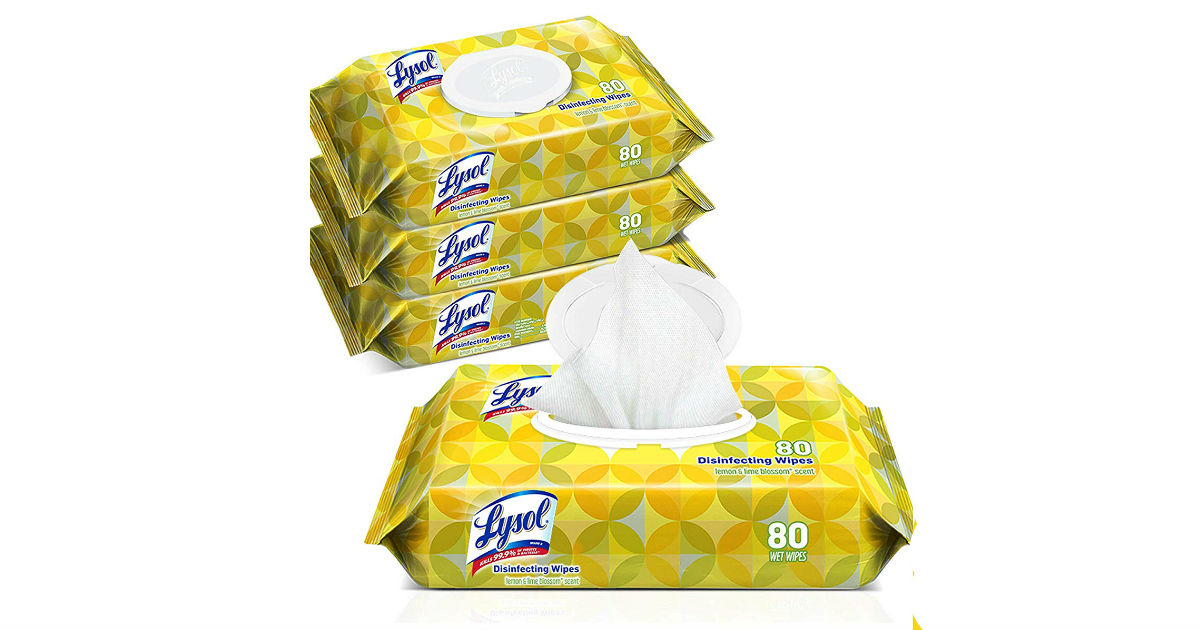 Lysol 4-Pack Disinfecting Wipes Only $10.49 (Reg. $14.99)