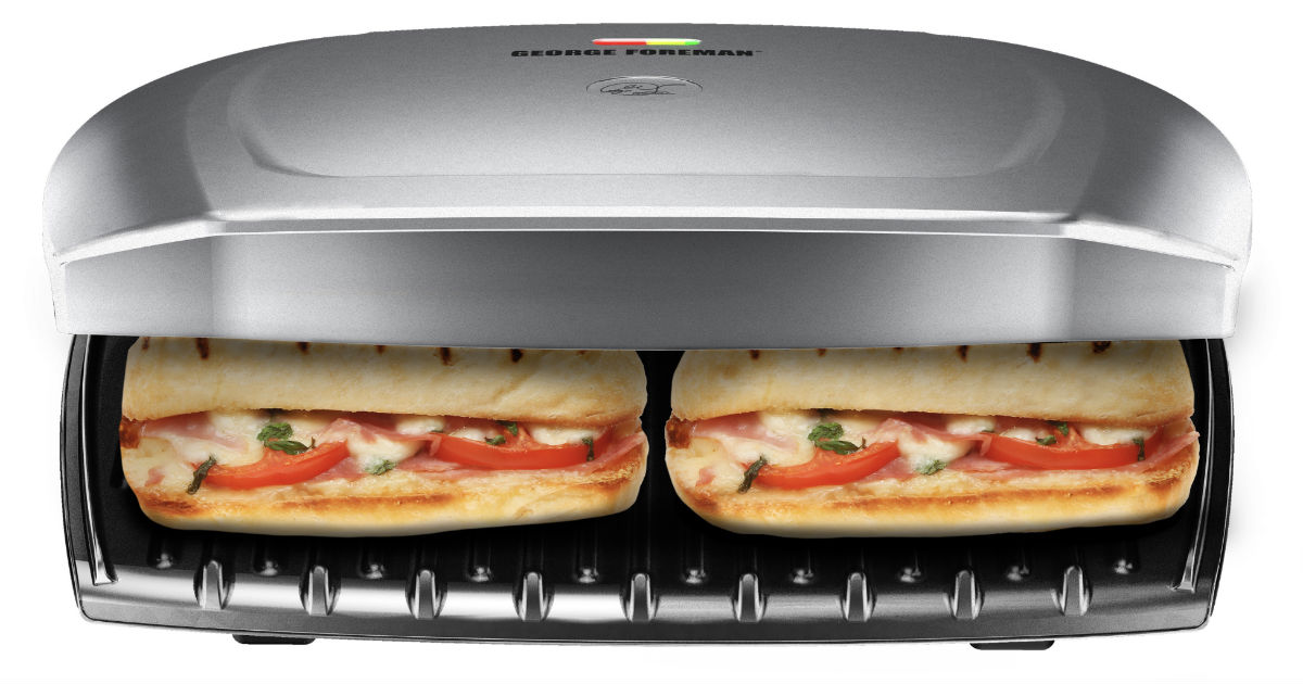 George Foreman 9-Serving Indoor Grill & Panini Press ONLY $19.99