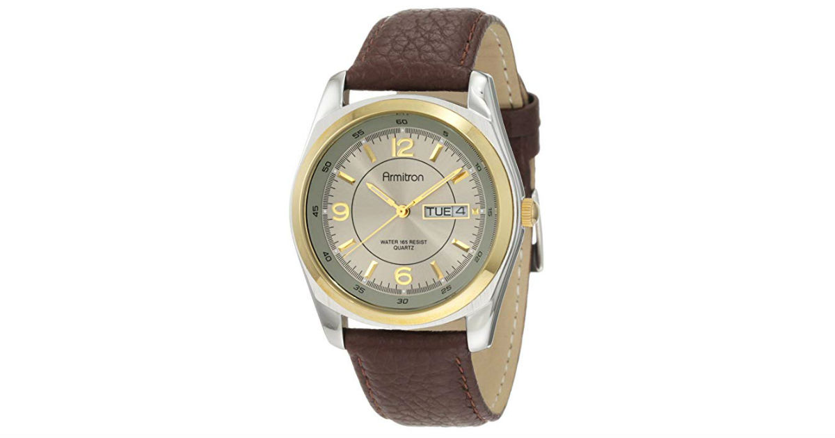 Save 57% on Armitron Men's Leather Watch ONLY $19.54 Shipped