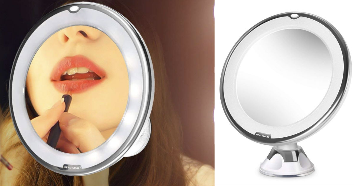 Magnifying 10x Lighted Vanity Mirror Only $13.85 Shipped