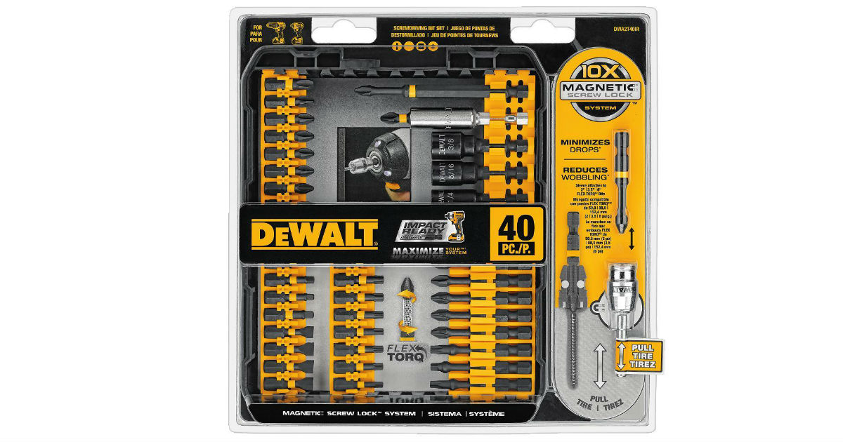 Save 50% on Dewalt Screw Driving 40-Piece Set ONLY $19.99 