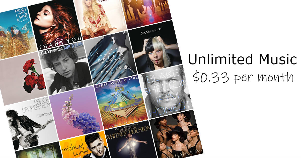Amazon Music Unlimited for 0.33 per Month (Reg 10) Last Day Daily