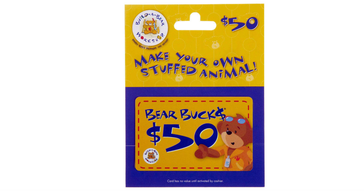 $50.00 Build-A-Bear Gift Card for $40.00