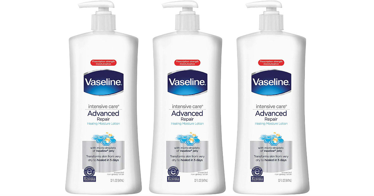 Vaseline Advanced Repair Lotion 3-Pack ONLY $12 Shipped