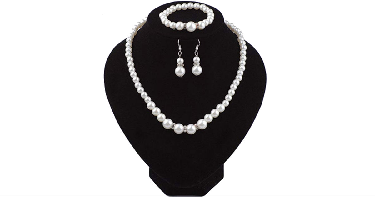 Fashion Pearl Crystal Jewelry Set ONLY $2.99 Shipped