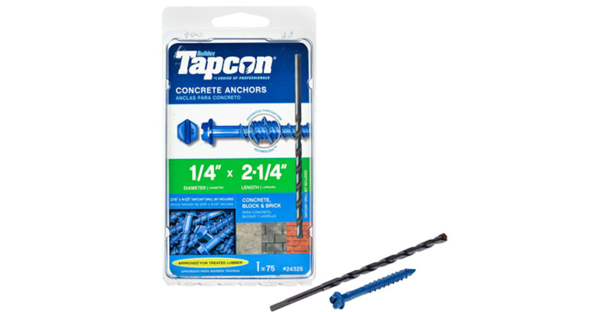 FREE Sample of Heavy-Duty Tapcon + Concrete Screw Anchors