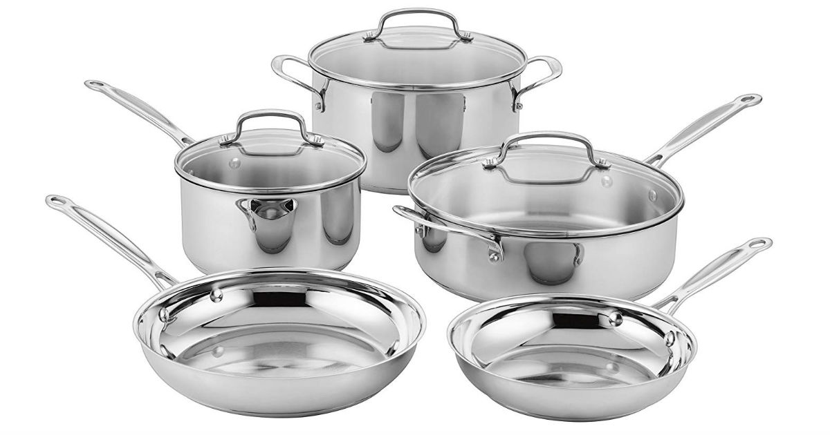 Cuisinart Classic Stainless Pan Set ONLY 99.99 (Reg. 180) Daily