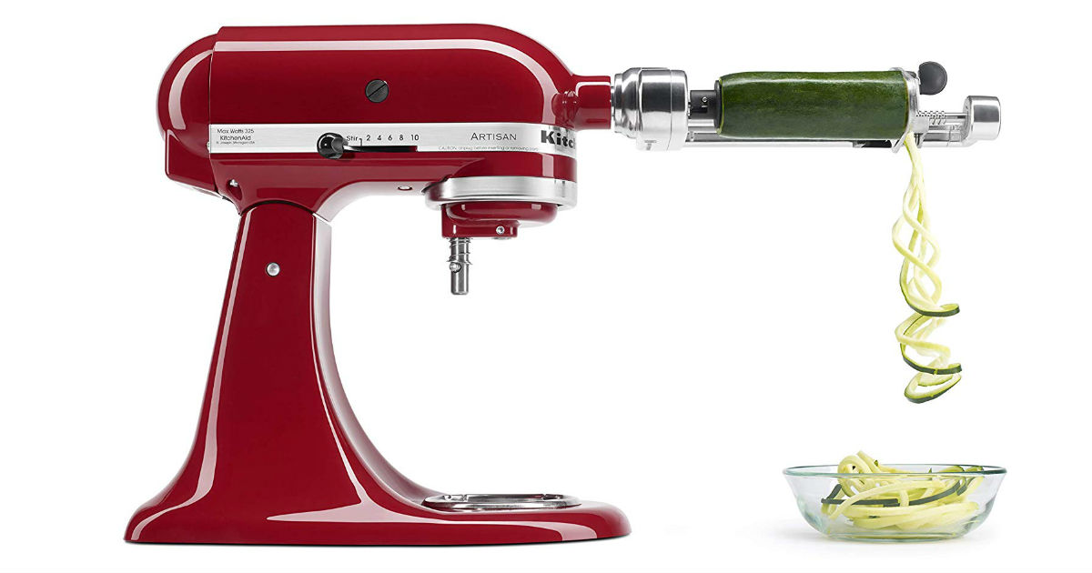 Save $84.25 on KitchenAid Stand Mixer and Spiralizer Attachment