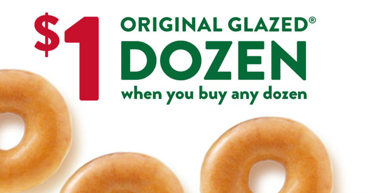 Nowadays Just: Acquire a Dozen Doughnuts for $1.00 at Krispy Kreme photograph regarding Krispy Kreme Printable Coupon named These days Merely: Get hold of a Dozen Doughnuts for $1.00 at Krispy Kreme