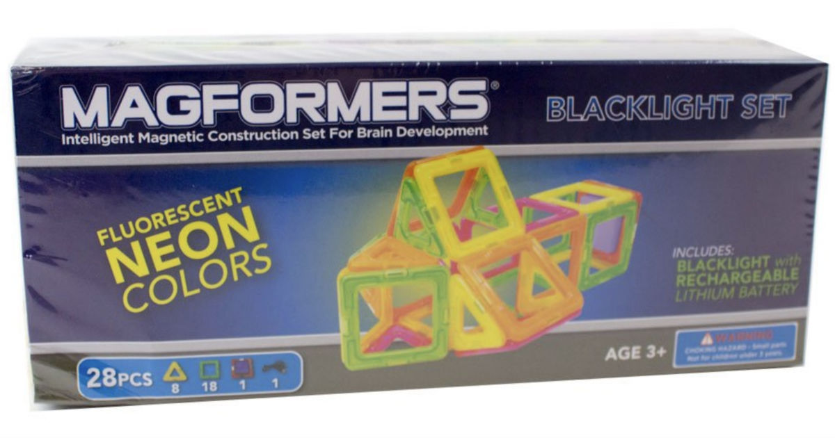 Magformers Neon Blacklight 28-Pc ONLY $11.95 Shipped (Reg $50)