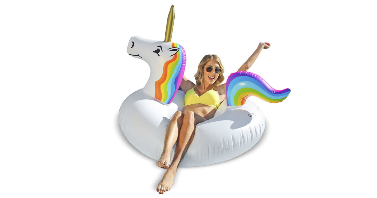 GoFloats Unicorn Inflatable Raft ONLY $11.99 (Reg. $20)