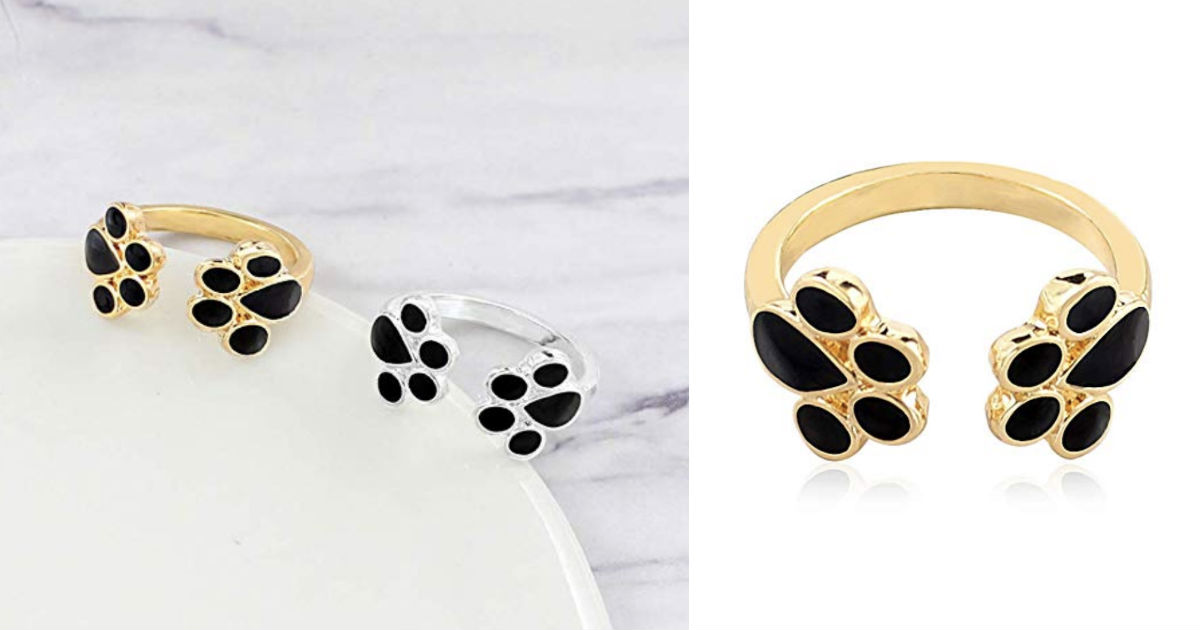 Puppy Paw Print Opening Finger Ring ONLY $3 Shipped